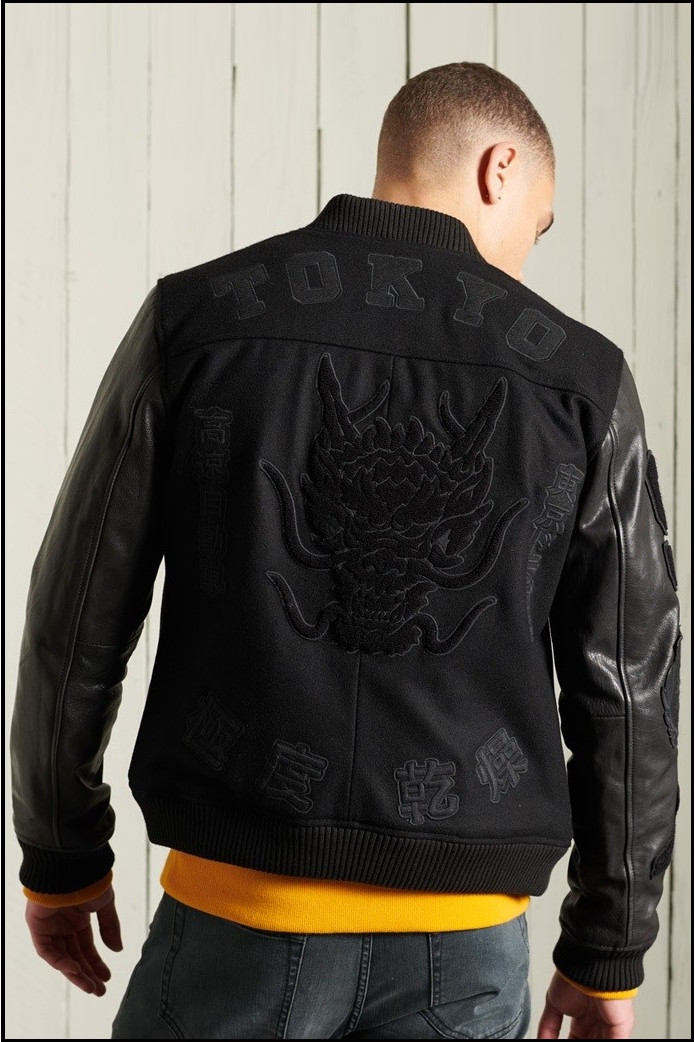 BOMBER PIEL BLACKOUT SUPERDRDY