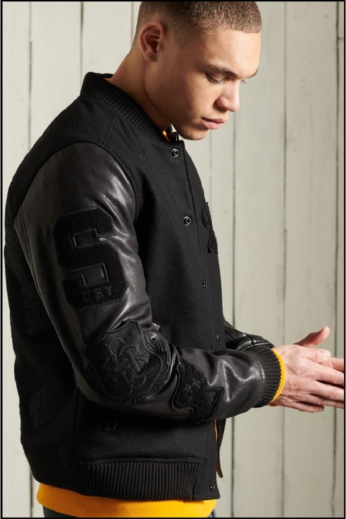 BOMBER PIEL BLACKOUT SUPERDRDY