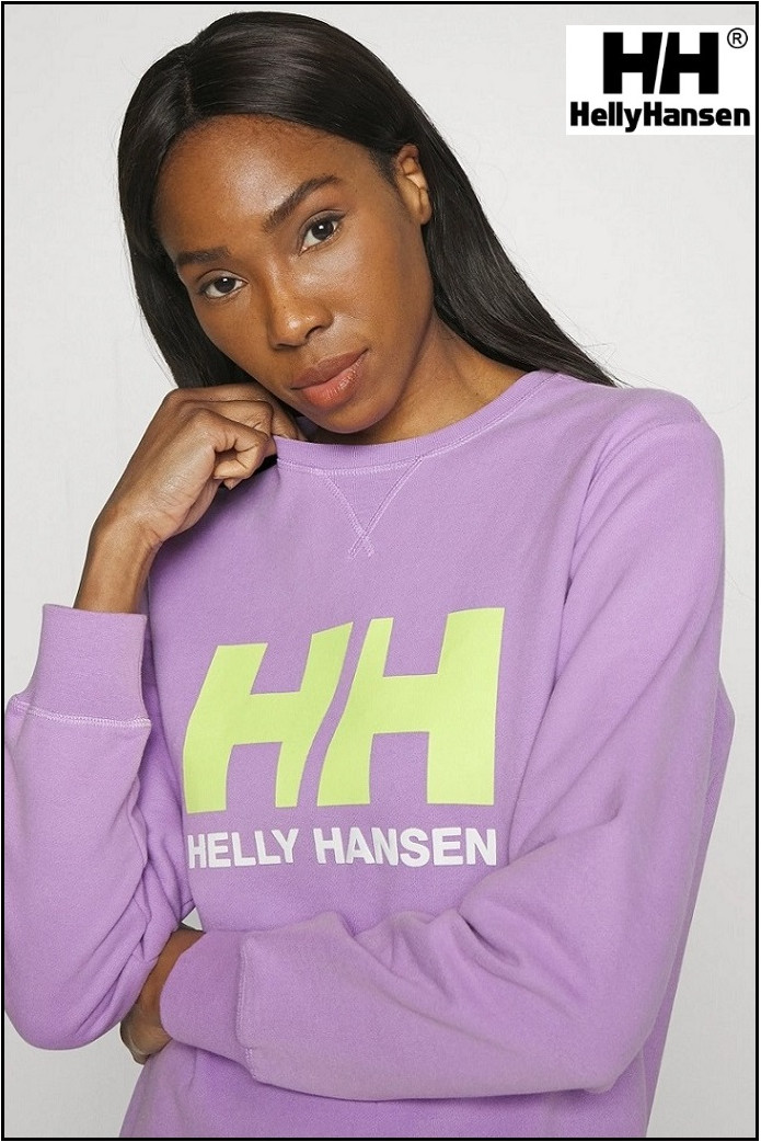 SUDADERA LILA LOGO HELLY HANSEN