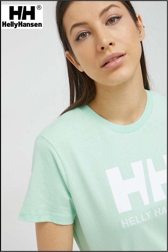 CAMISETA VERDE LOGO HELLY HANSEN
