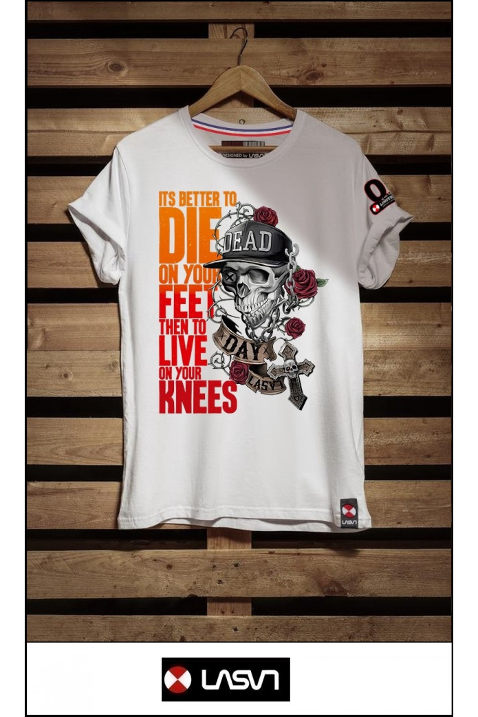 CAMISETA DE HOMBRE DEAD BLANCA LA SAL
