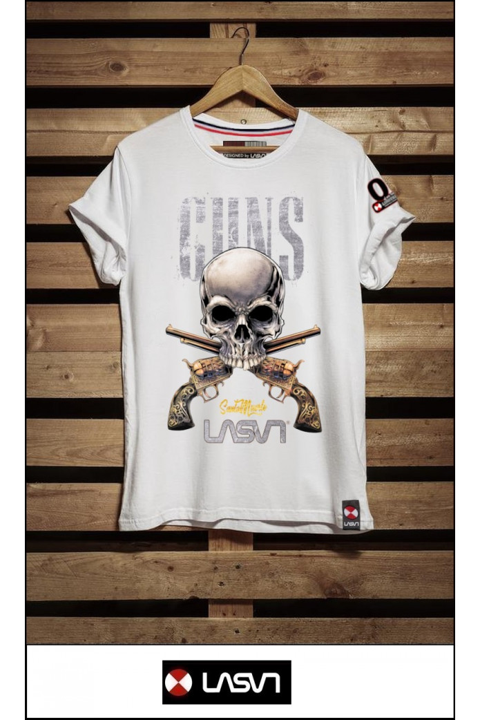 CAMISETA DE HOMBRE GUNS BLANCA LA SAL