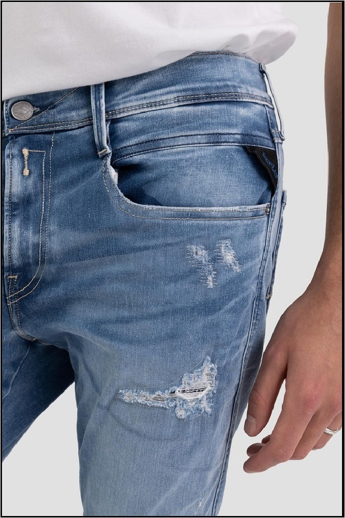 VAQUEROS SLIM ANBASS HYPERFLEX OCEAN BLUE REPLAY