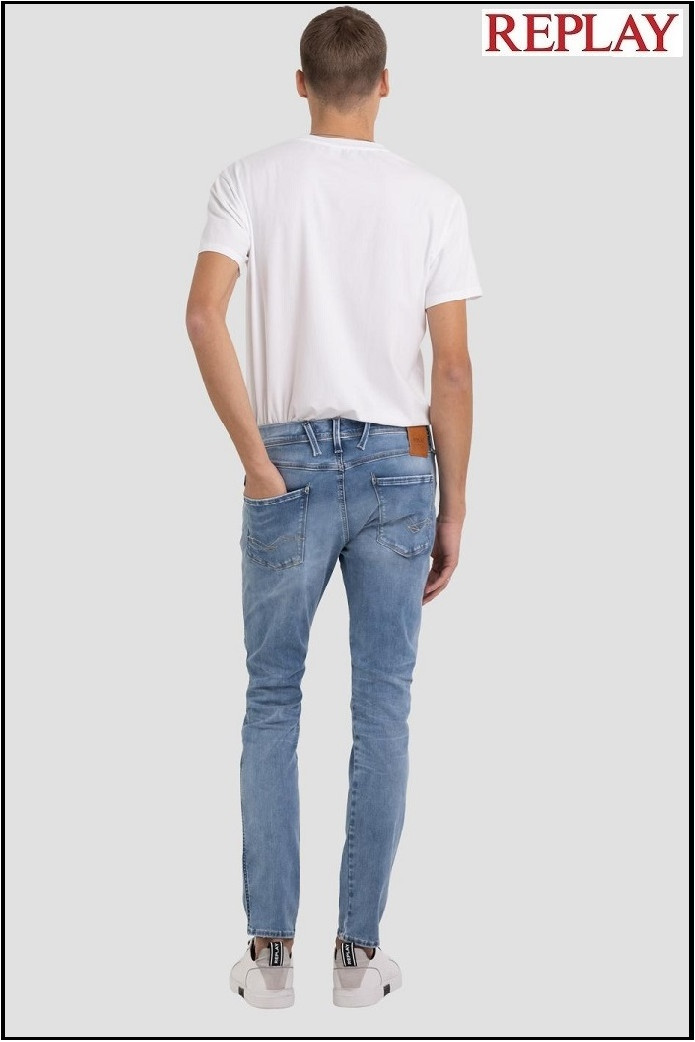VAQUEROS SLIM ANBASS HYPERFLEX OCEAN BLUE REPLAY