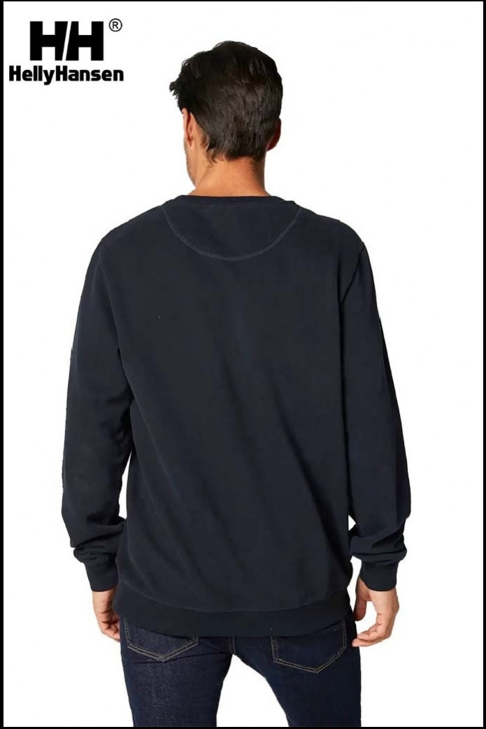 SUDADERA AZUL LOGO ROJO HELLY HANSEN