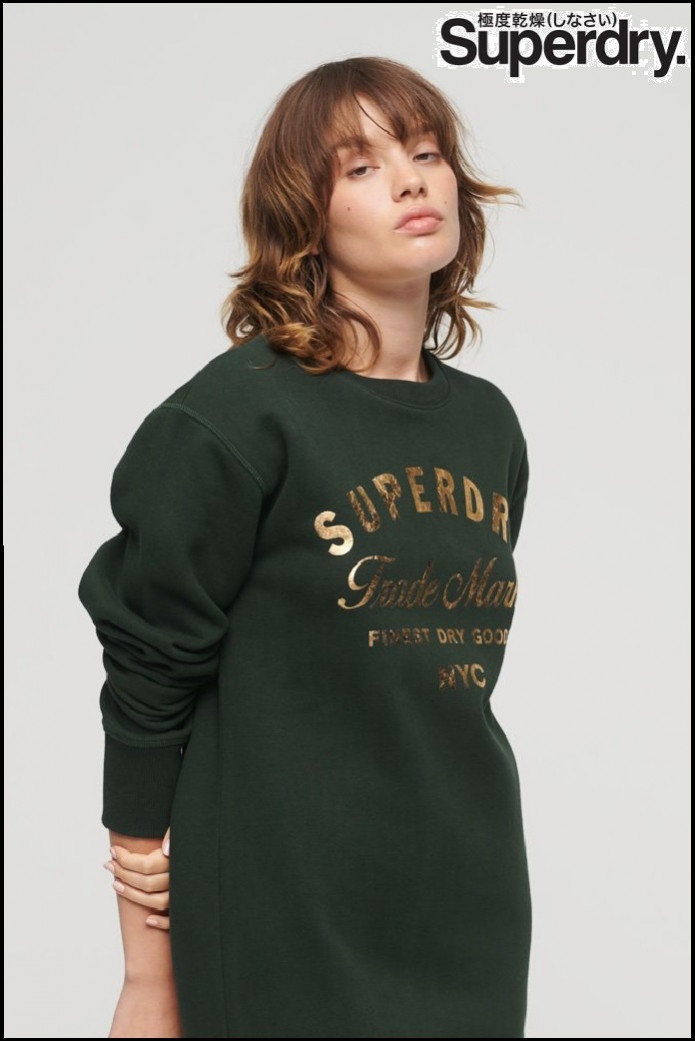 VESTIDO CON LOGOTIPO METALIZADO SUPERDRY