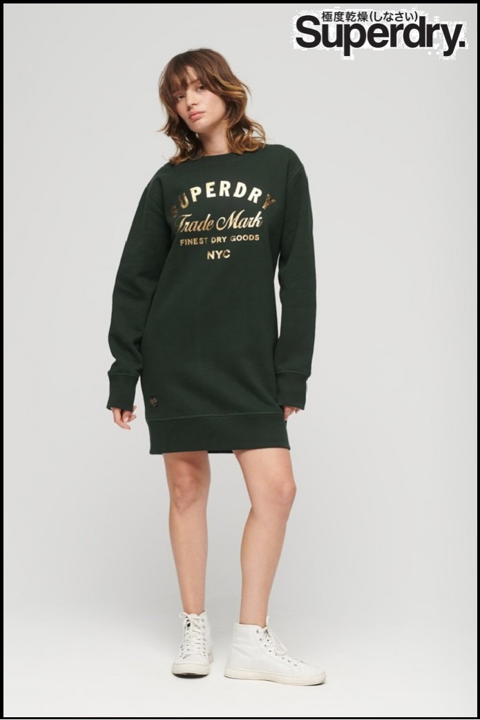 VESTIDO CON LOGOTIPO METALIZADO SUPERDRY