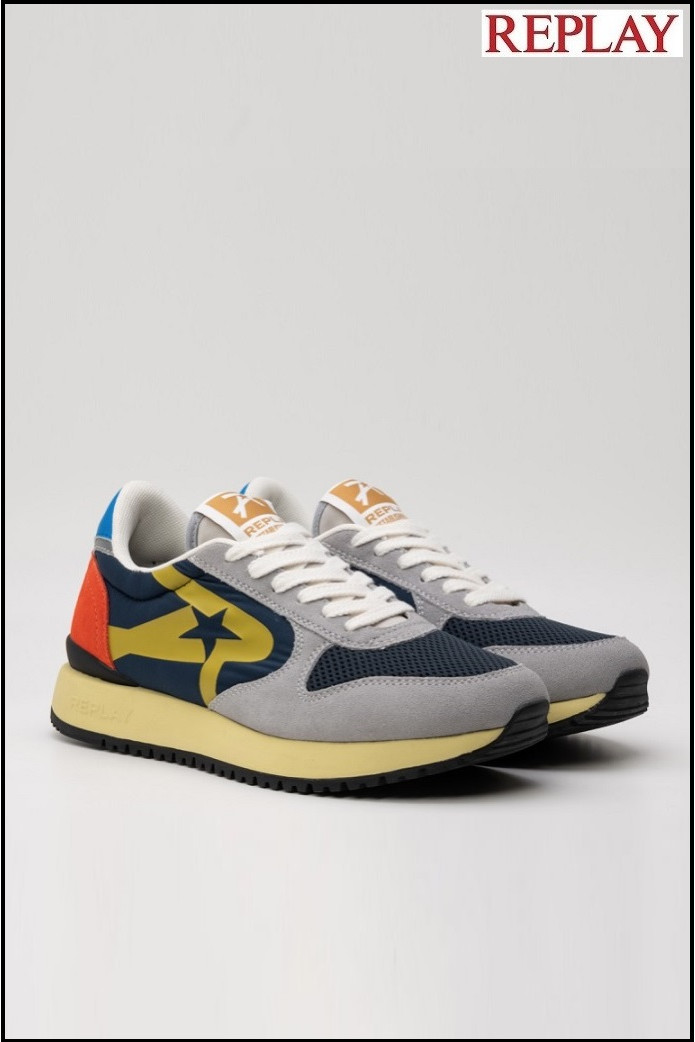ZAPATILLAS FIBER GREY-NAVY REPLAY