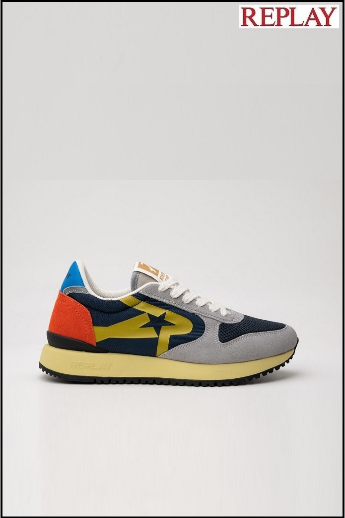 ZAPATILLAS FIBER GREY-NAVY REPLAY