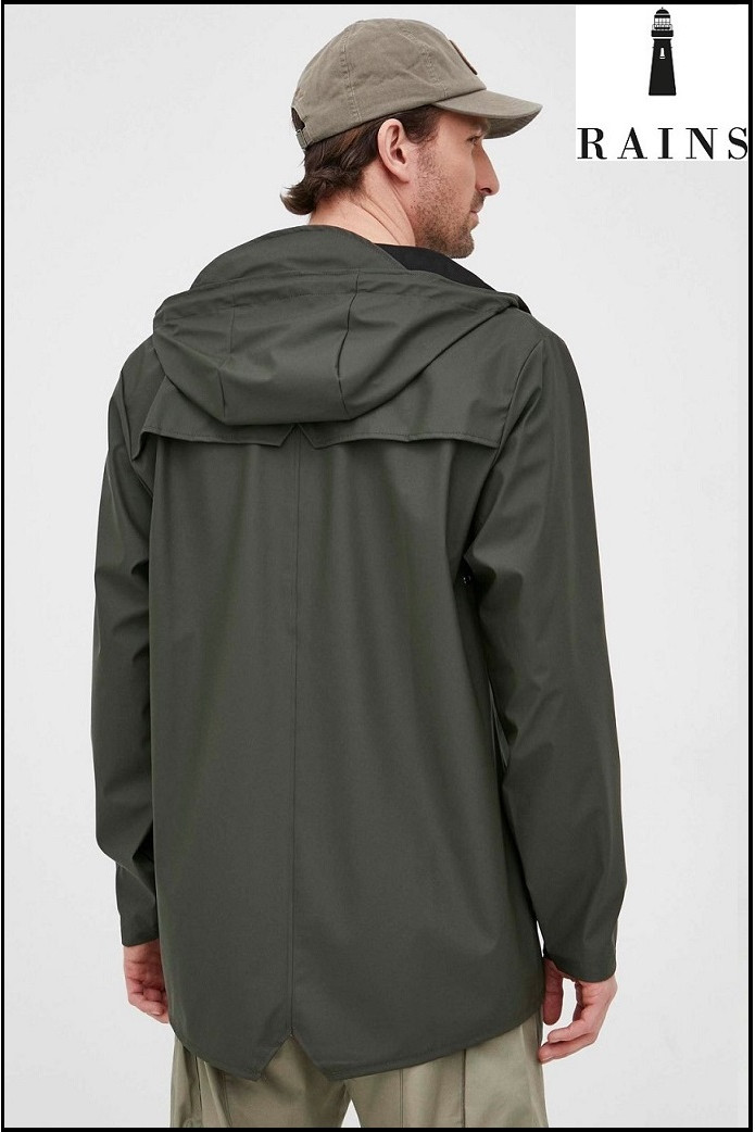 CHAQUETA-IMPERMEABLE UNISEX CORTA GREEN RAINS