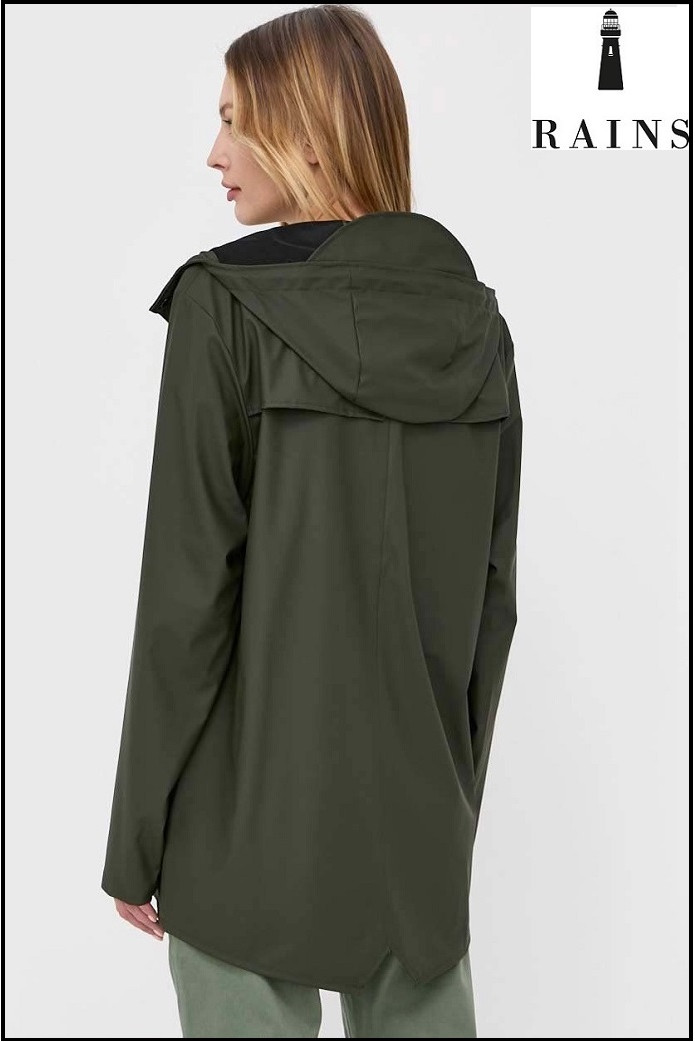 CHAQUETA-IMPERMEABLE UNISEX CORTA GREEN RAINS
