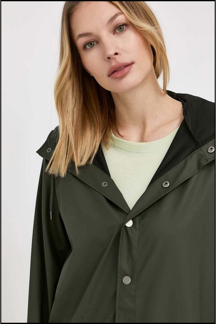 CHAQUETA-IMPERMEABLE UNISEX CORTA GREEN RAINS