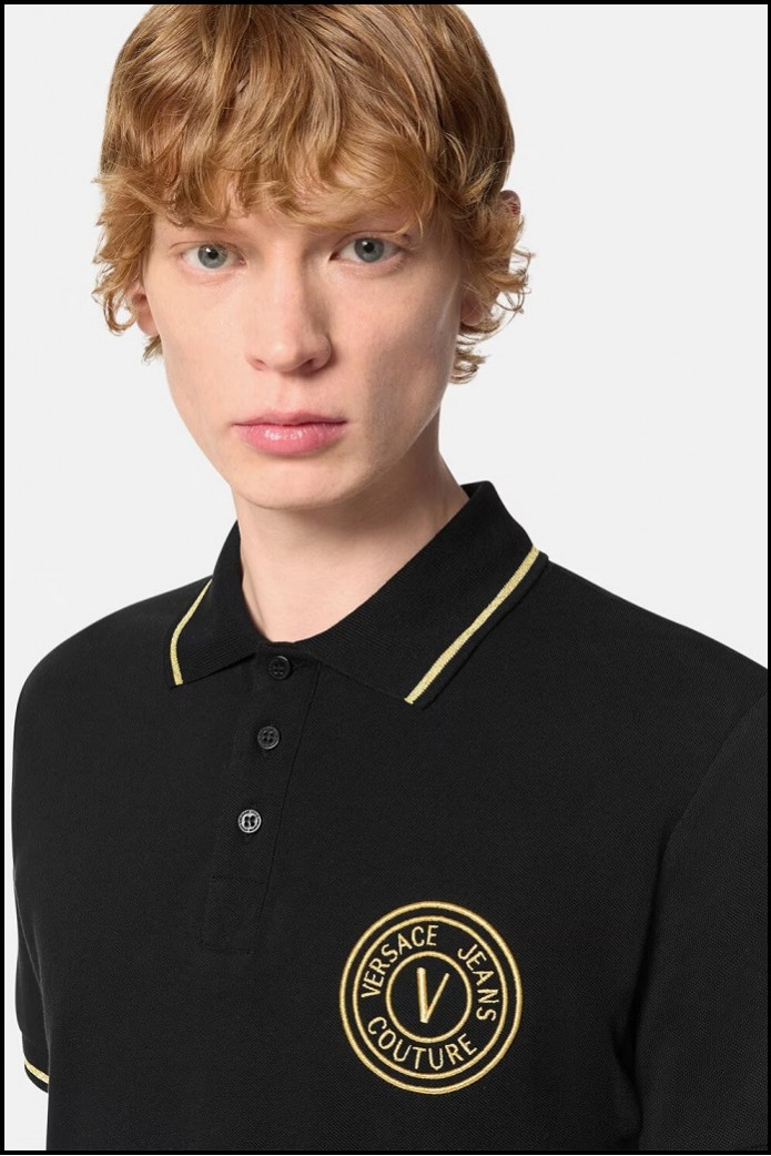 POLO V-EMBLEM VERSACE JEANS COUTURE