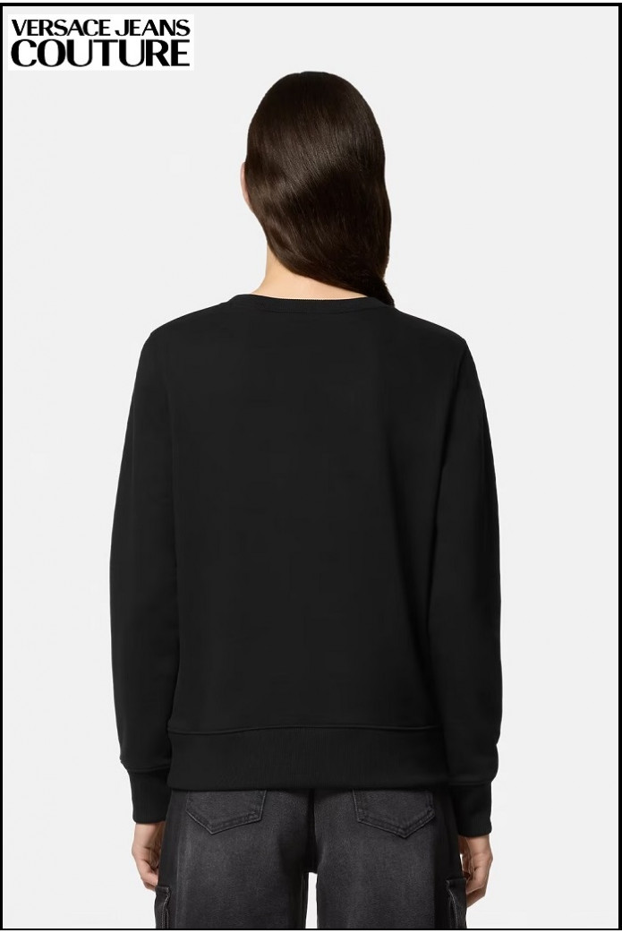 SUDADERA CON LOGOTIPO GÓTICO ADORNADO VERSACE JEANS COUTURE