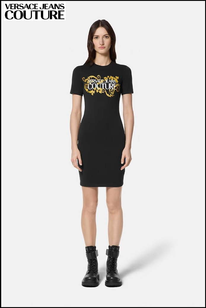 VESTIDO CAMISERO CON LOGOTIPO VERSACE JEANS COUTURE