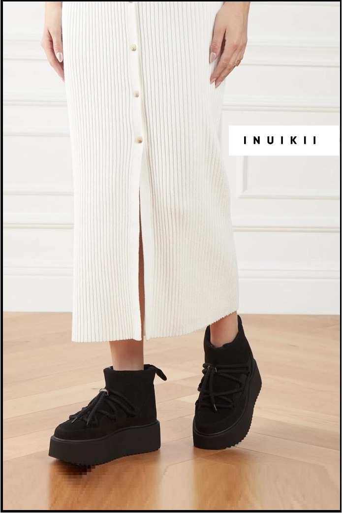 BOTAS PLATAFORMA BÁSICA NEGRA INUIKII