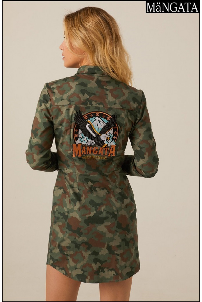 VESTIDO CAMISERO CAMUFLAJE MANGATA
