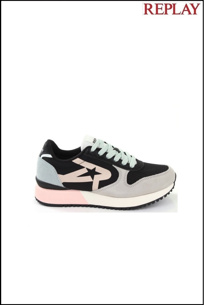 ZAPATILLAS FIBER NEGRAS REPLAY