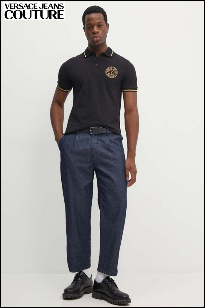 POLO V-EMBLEM VERSACE JEANS COUTURE