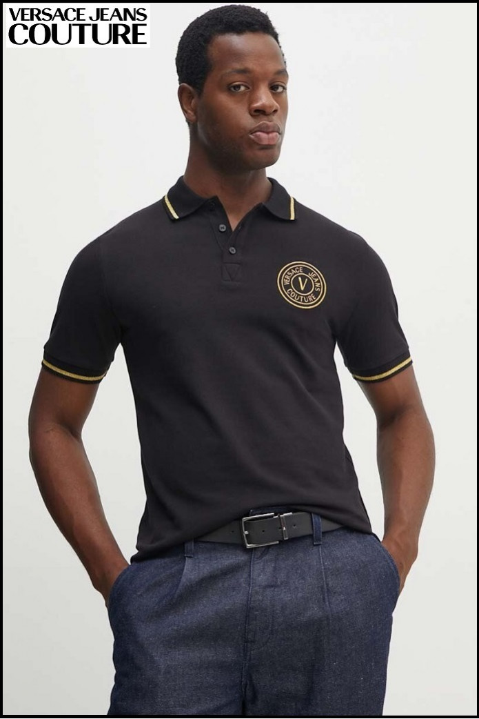 POLO V-EMBLEM VERSACE JEANS COUTURE