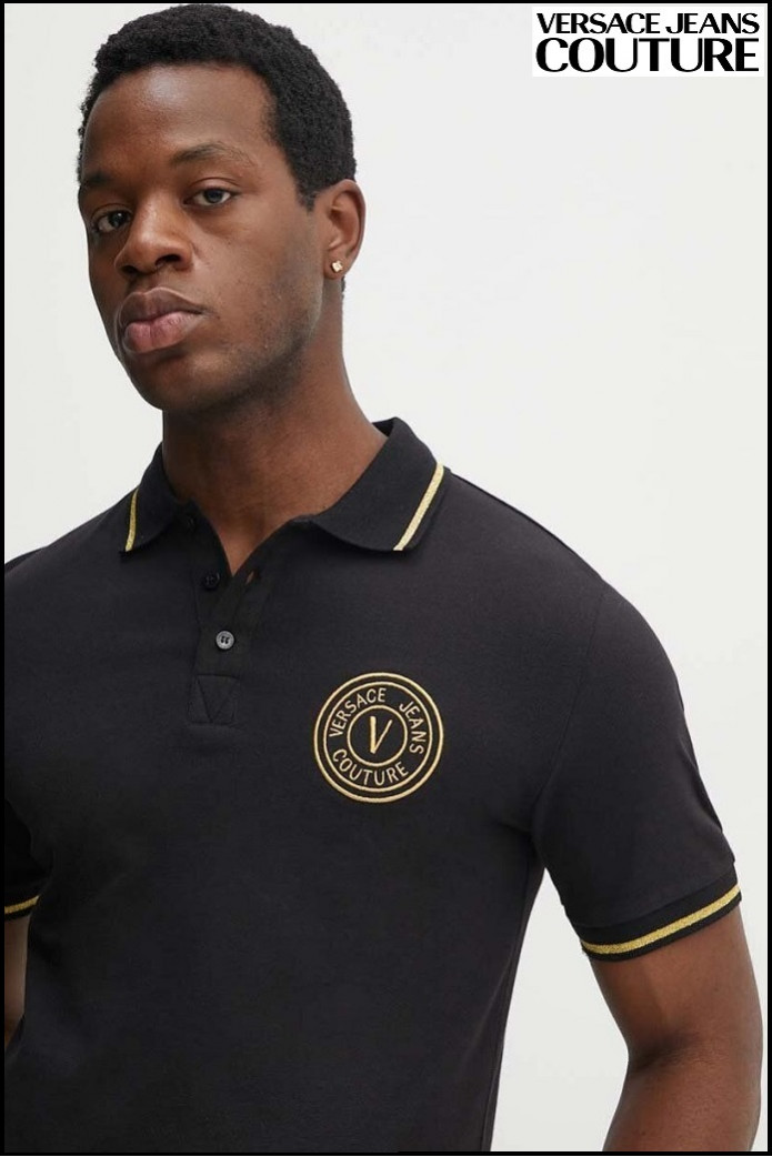POLO V-EMBLEM VERSACE JEANS COUTURE