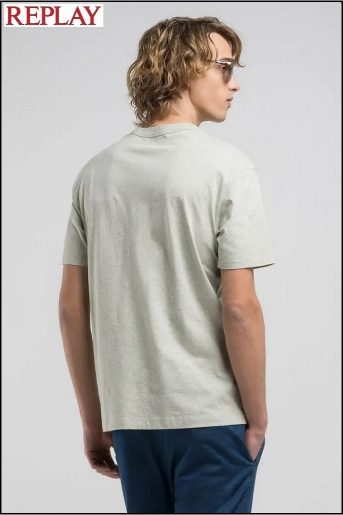 CAMISETA EFECTO PARCHE VERDE REPLAY