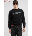 SUDADERA CON INSCRIPCIÓN NEGRA REPLAY