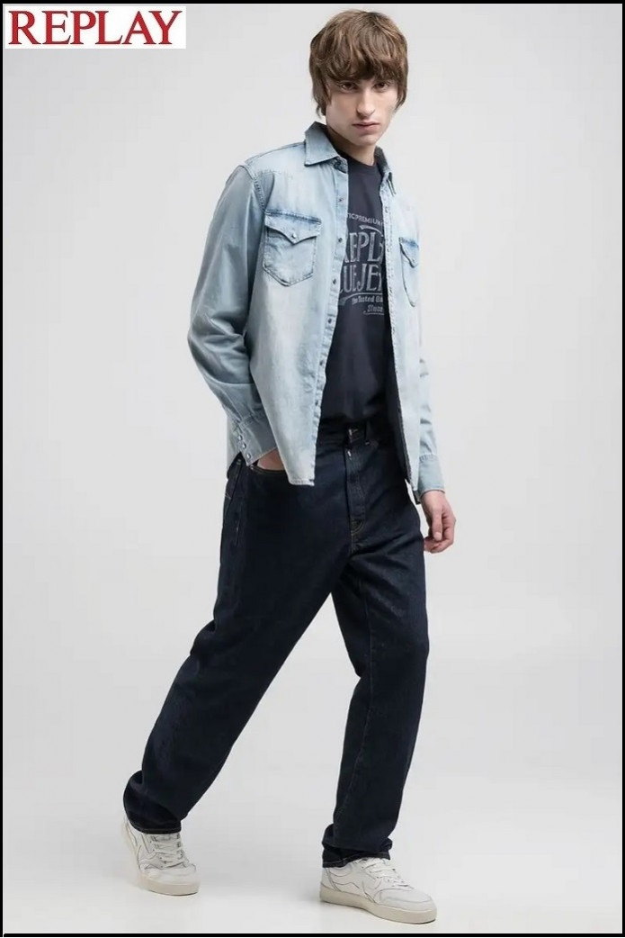 CAMISA WESTERN CON BORDADO REPLAY