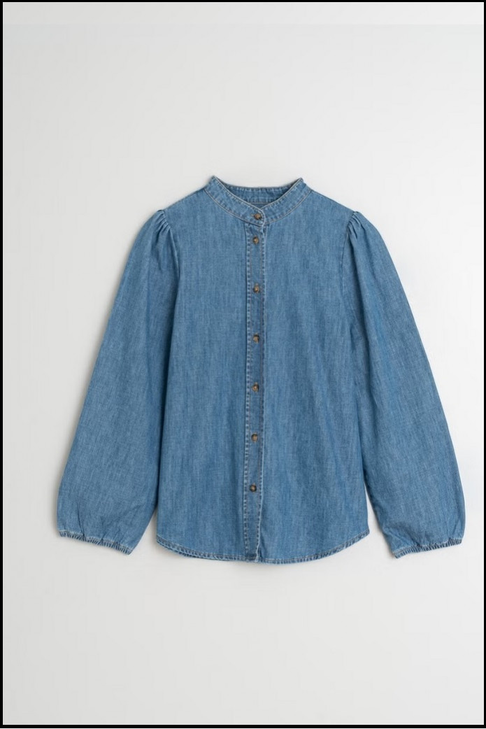 CAMISA DENIM CUELLO MAO INDI&COLD