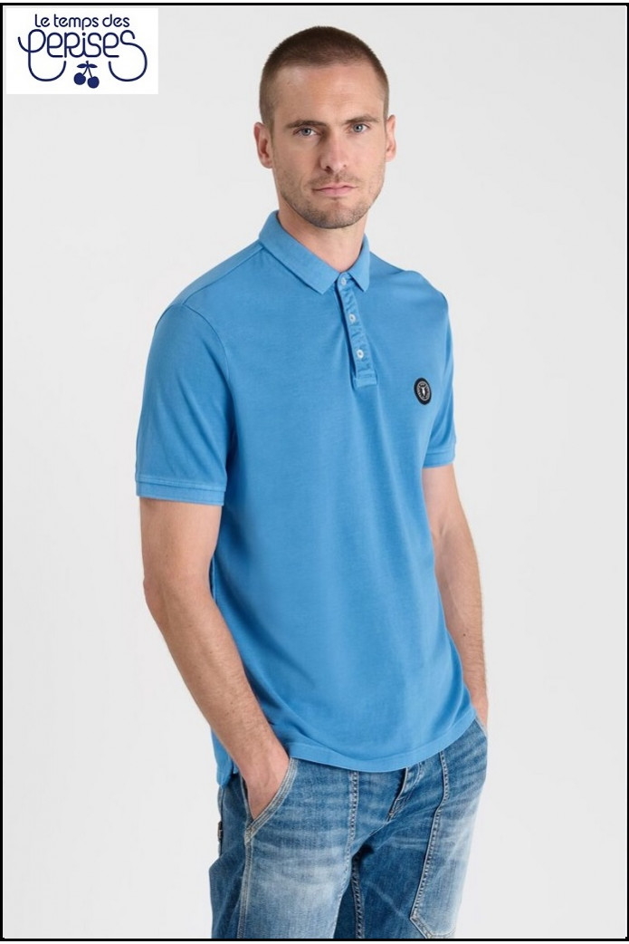 POLO PIQUÉ AZUL LE TEMPS DES CERISES