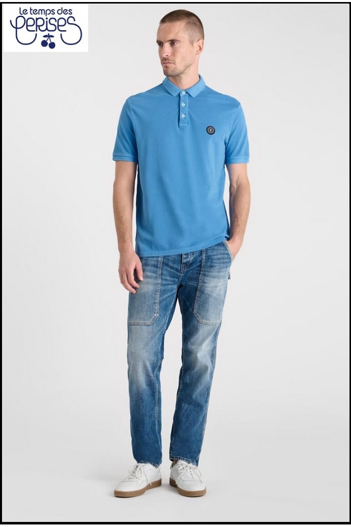 POLO PIQUÉ AZUL LE TEMPS DES CERISES