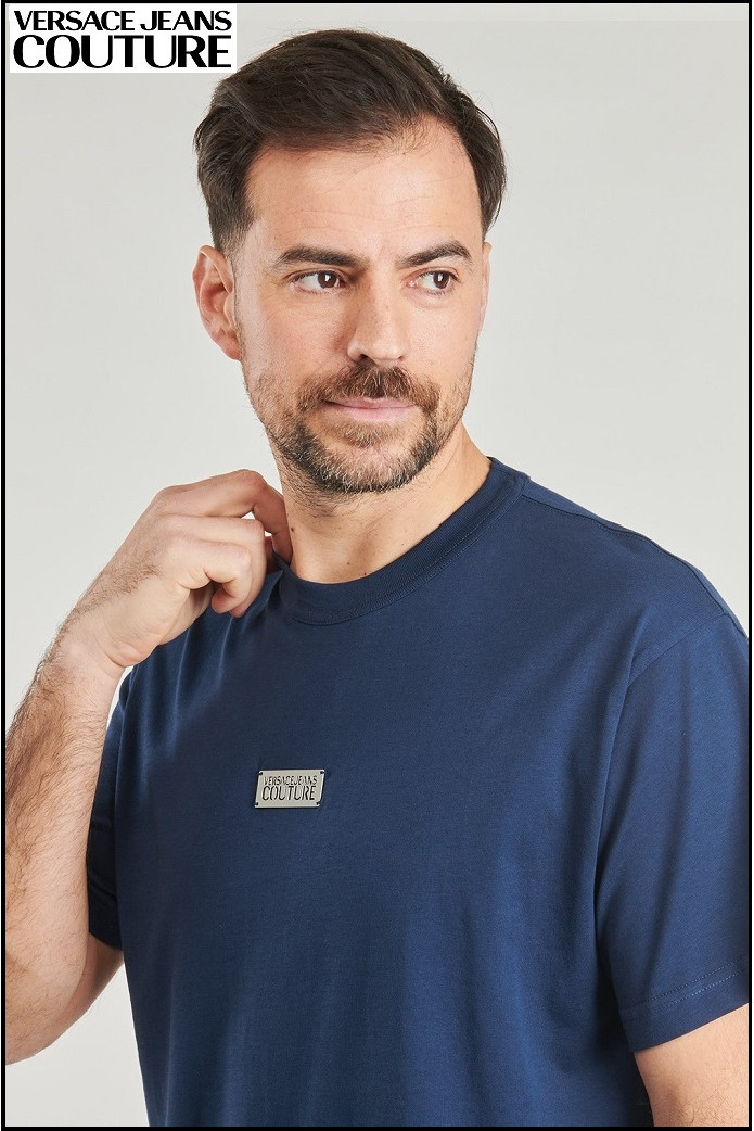 CAMISETA AZUL PLACA VERSACE JEANS COUTURE