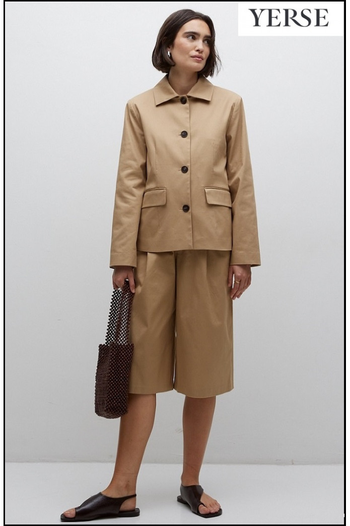 BERMUDAS CAMEL YERSE