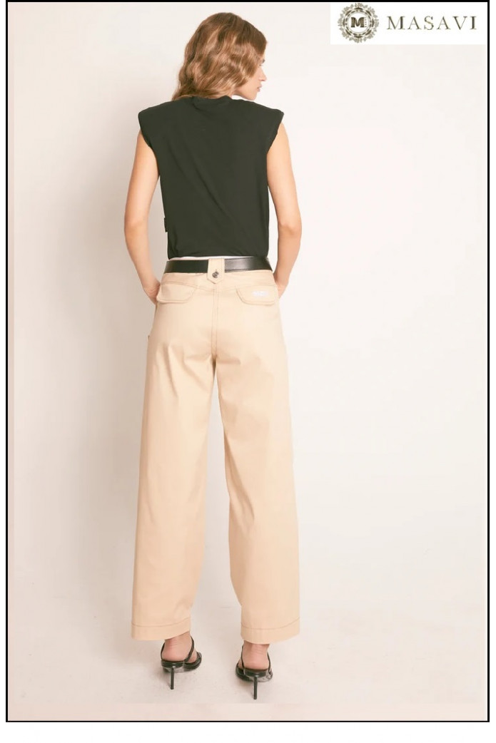 PANTALÓN CARGO SARGA CAMEL