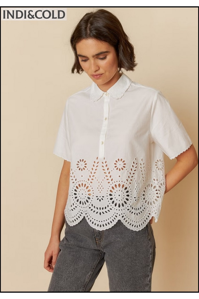 CAMISA POPELIN BORDADO INDI&COLD