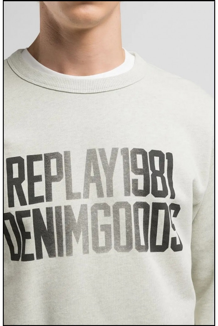 SUDADERA REGULAR FIT CON INSCRIPCIÓN REPLAY