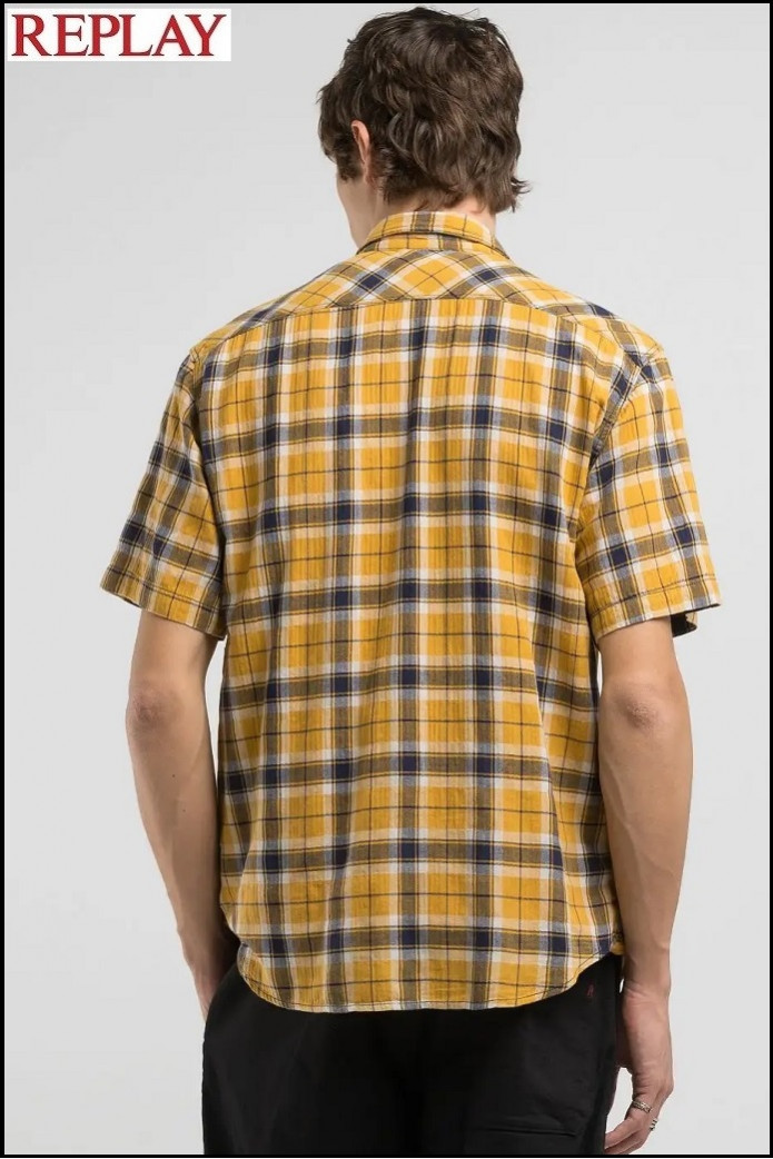 CAMISA DE CUADROS DE MANGA CORTA REPLAY