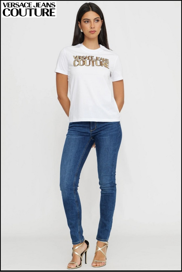 CAMISETA LENTEJUELAS BLANCA VERSACE JEANS COUTURE