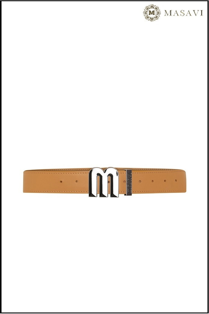 CINTURÓN CAMEL LETRA M DE MASAVI