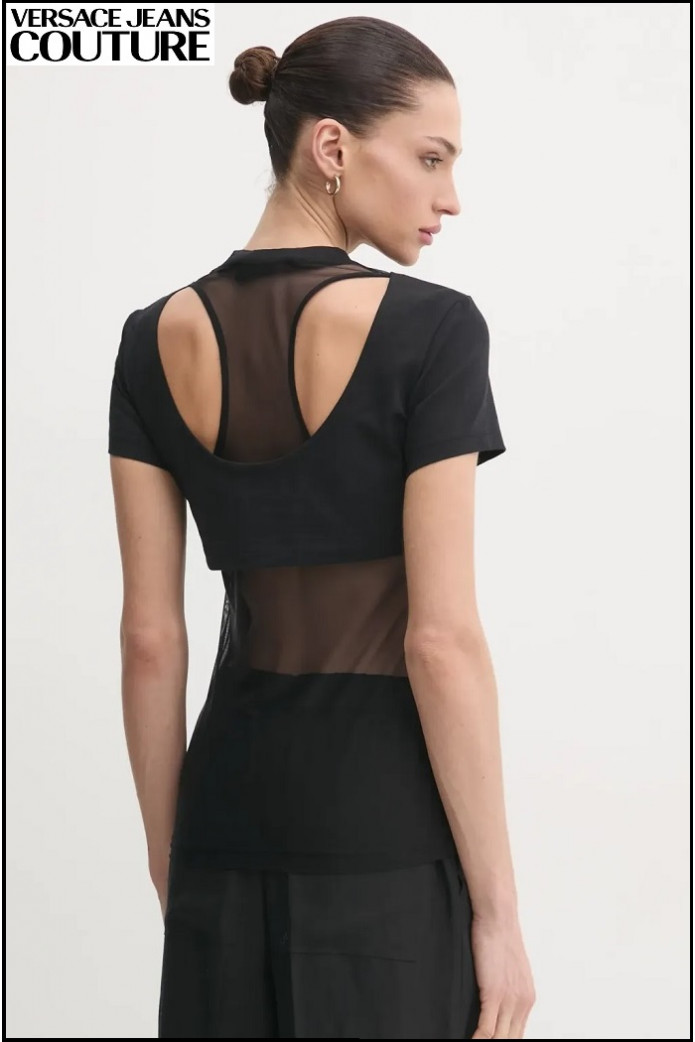 CAMISETA INSTITUCIONAL LOGO NEGRA VERSACE JEANS COUTURE