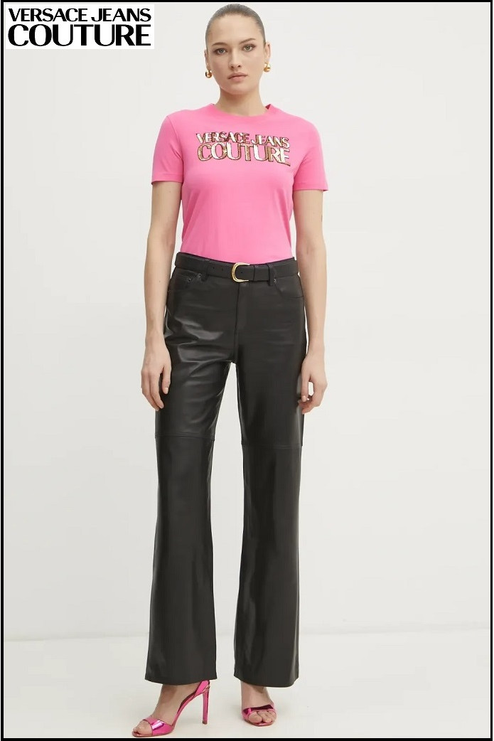 CAMISETA LENTEJUELAS ROSA VERSACE JEANS COUTURE
