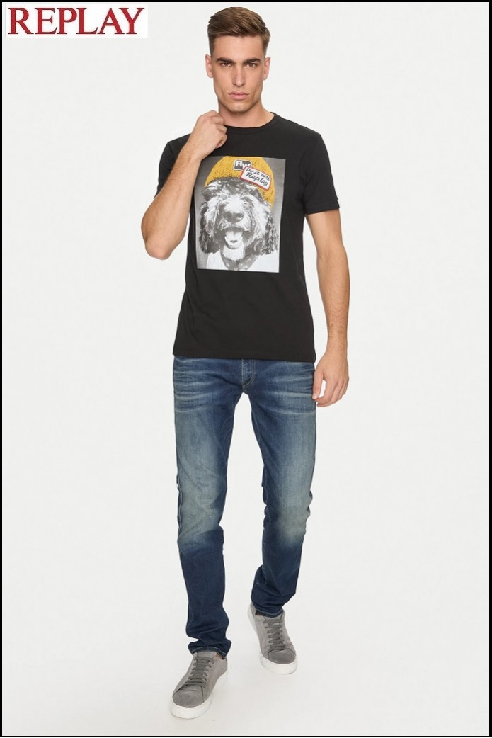 CAMISA NEGRA PERRO REPLAY