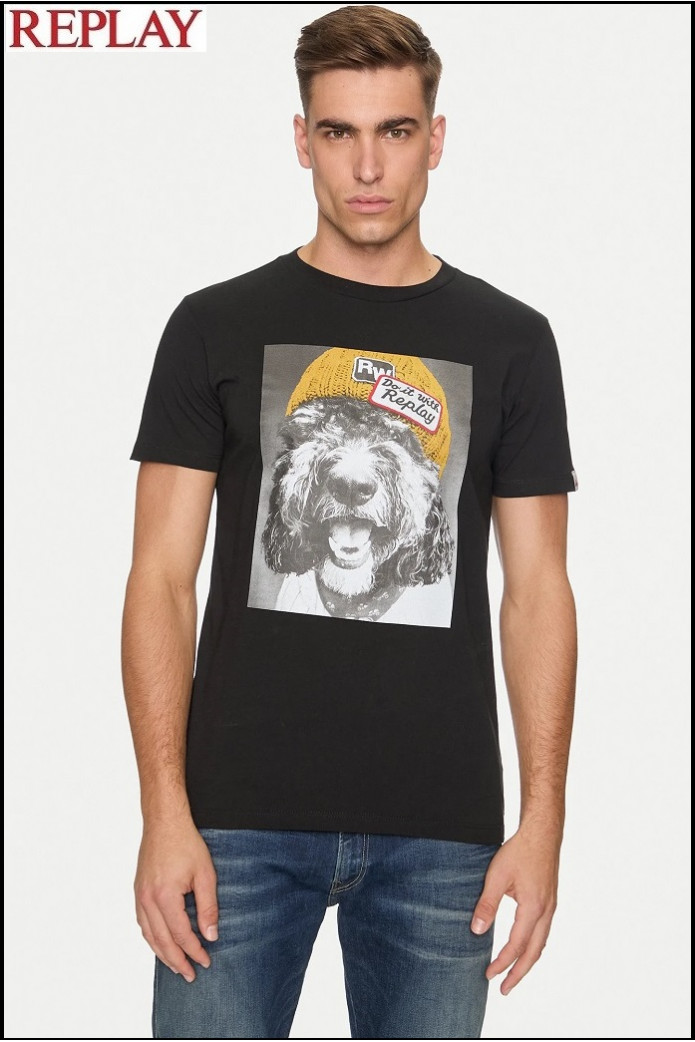 CAMISA NEGRA PERRO REPLAY