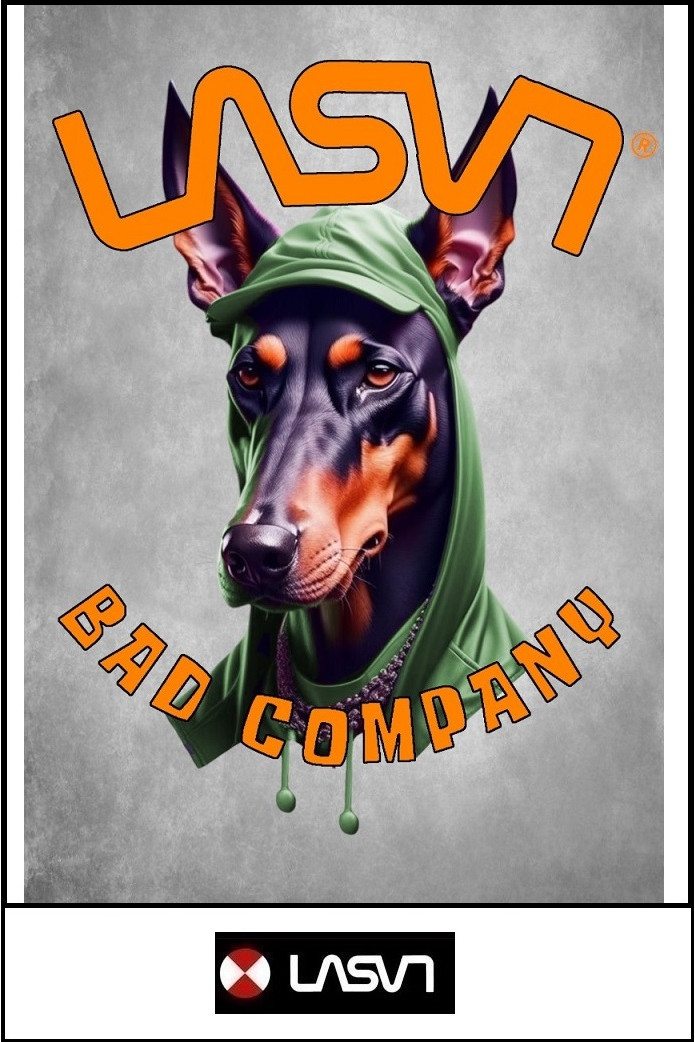 CAMISETA DE HOMBRE BAD DOBER BLANCO LA SAL