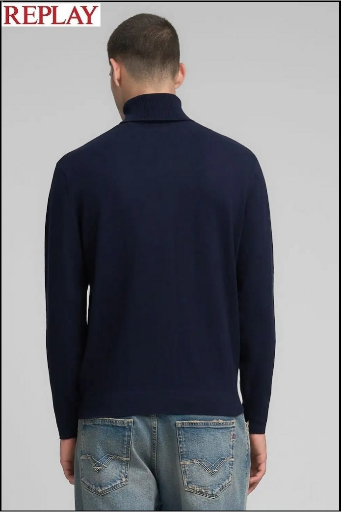 JERSEY CUELLO VUELTO AZUL REPLAY