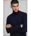 JERSEY CUELLO VUELTO AZUL REPLAY