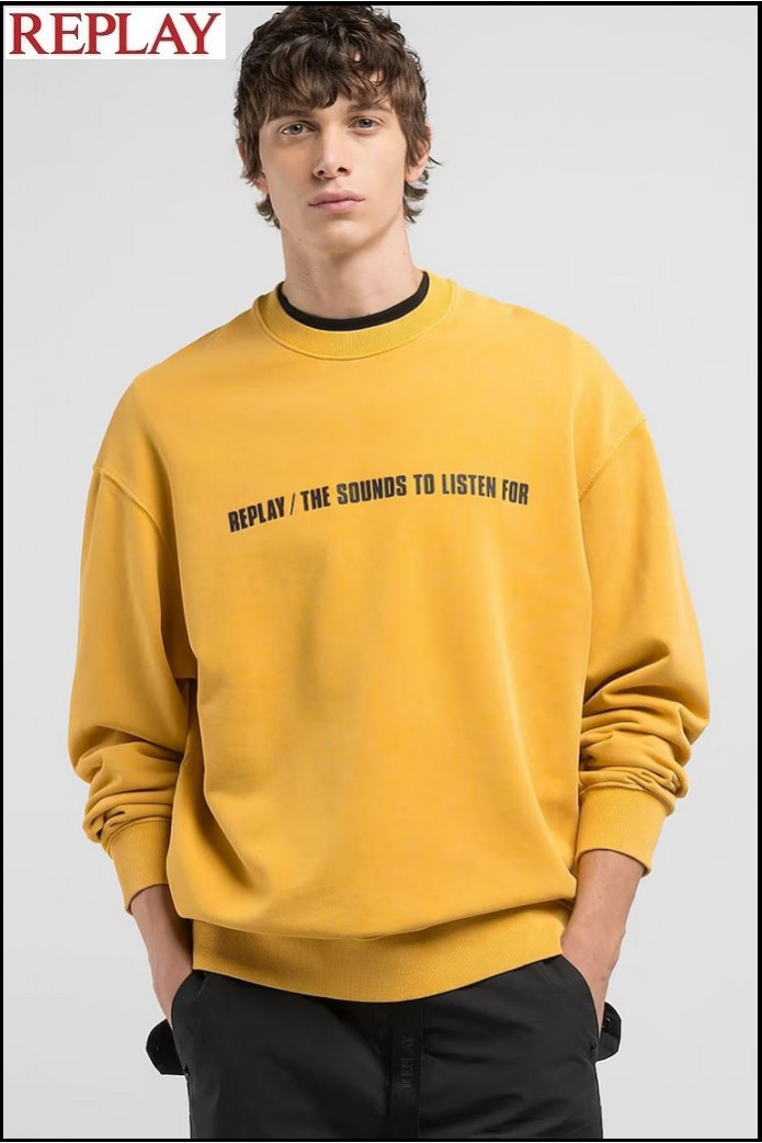 SUDADERA DE HOMBRE DE CUELLO REDONDO REPLAY