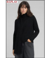 JERSEY CON CUELLO DE BUFANDA NEGRO REPLAY