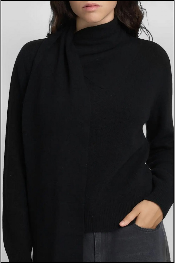 JERSEY CON CUELLO DE BUFANDA NEGRO REPLAY