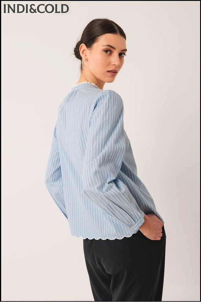BLUSA BORDADOS POPELÍN INDI&COLD